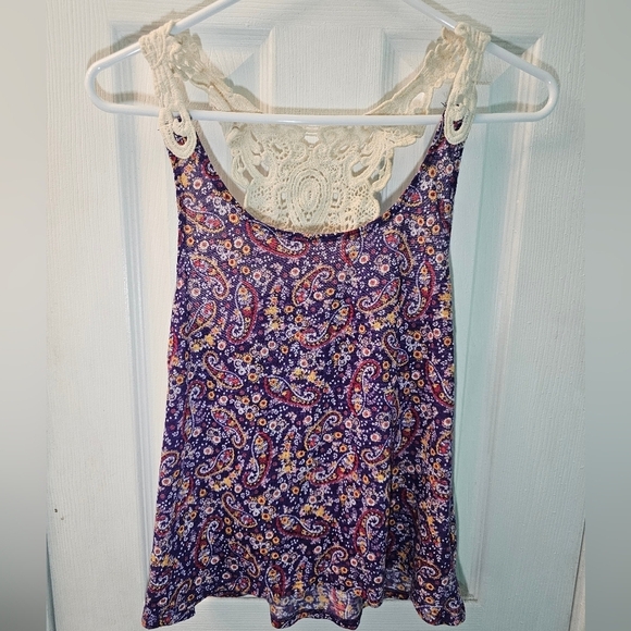 Arizona Jean Company Tops - Arizona Jean Company Purple Paisley Top